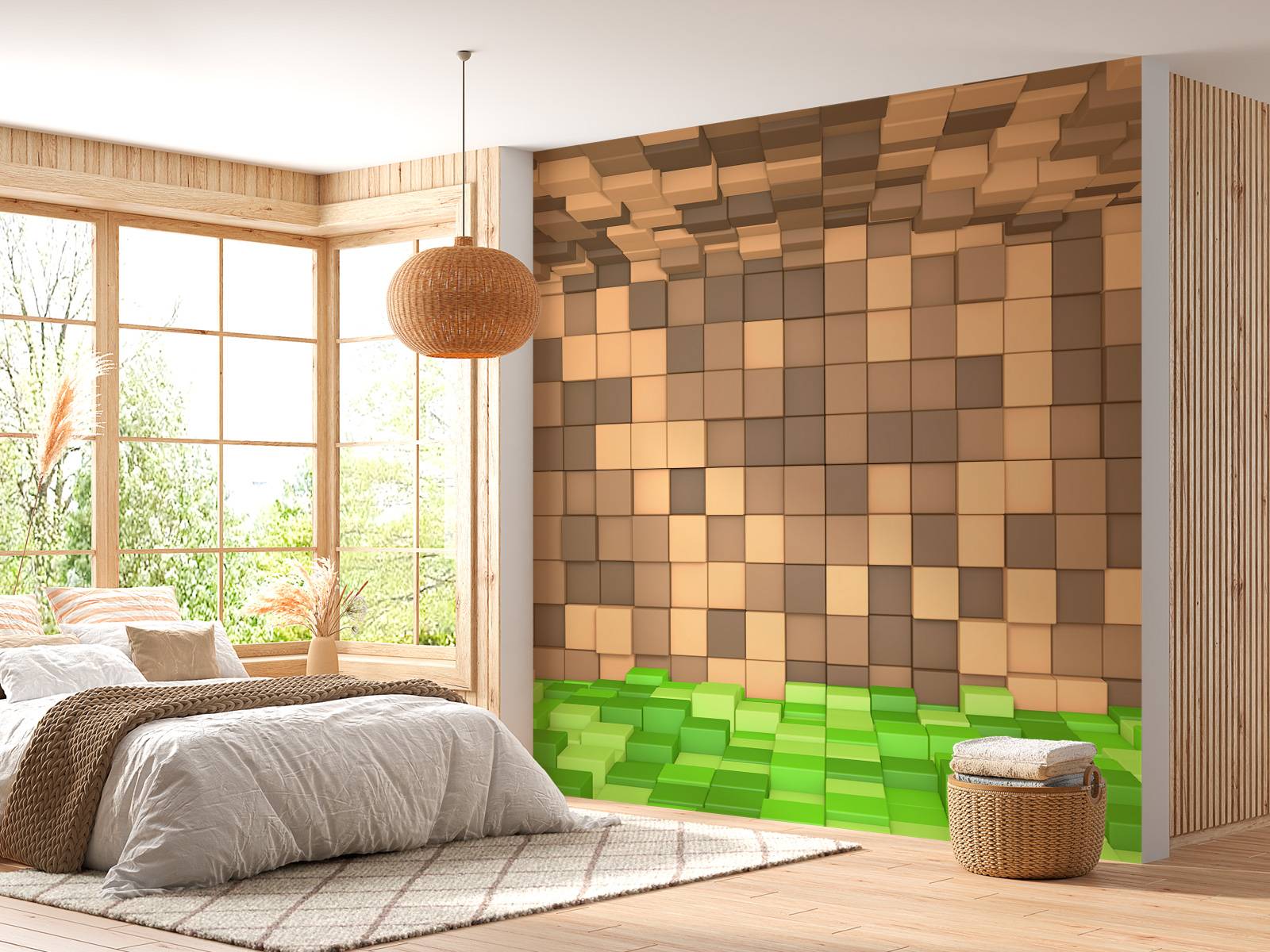 3D Minecraft Landschaft