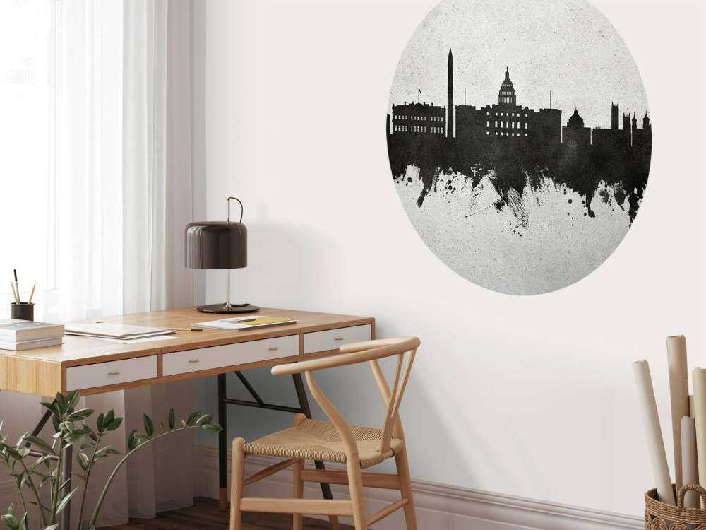 Aquarell-Skyline, Washington
