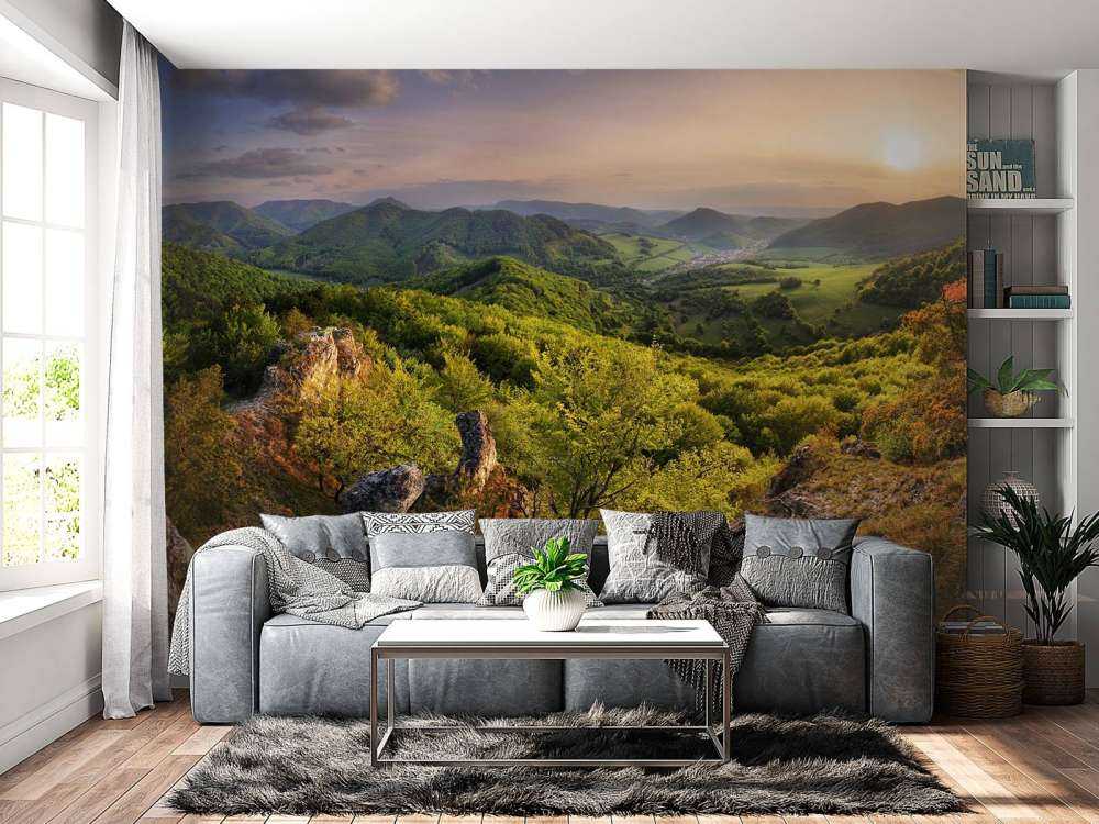 Berglandschaft im Frühling