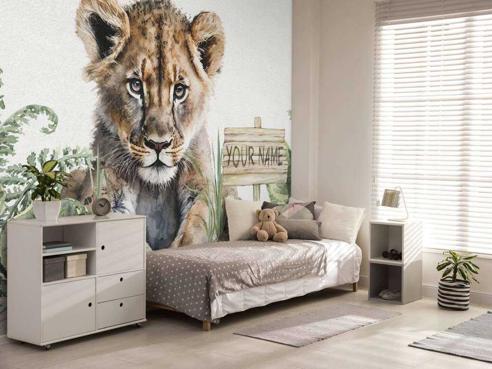 Junger Löwe im Dschungel