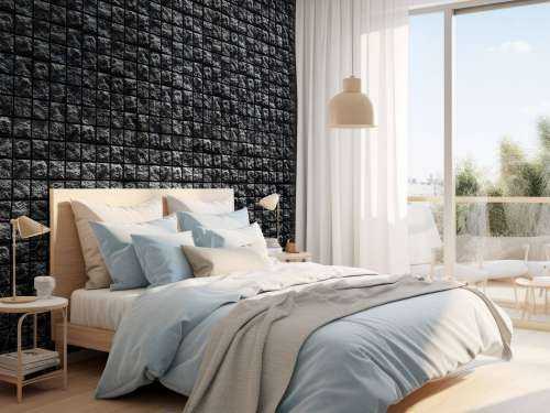 Quadratische schwarze Steine