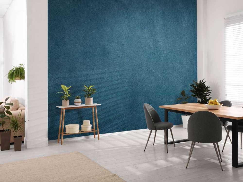 Leder blau