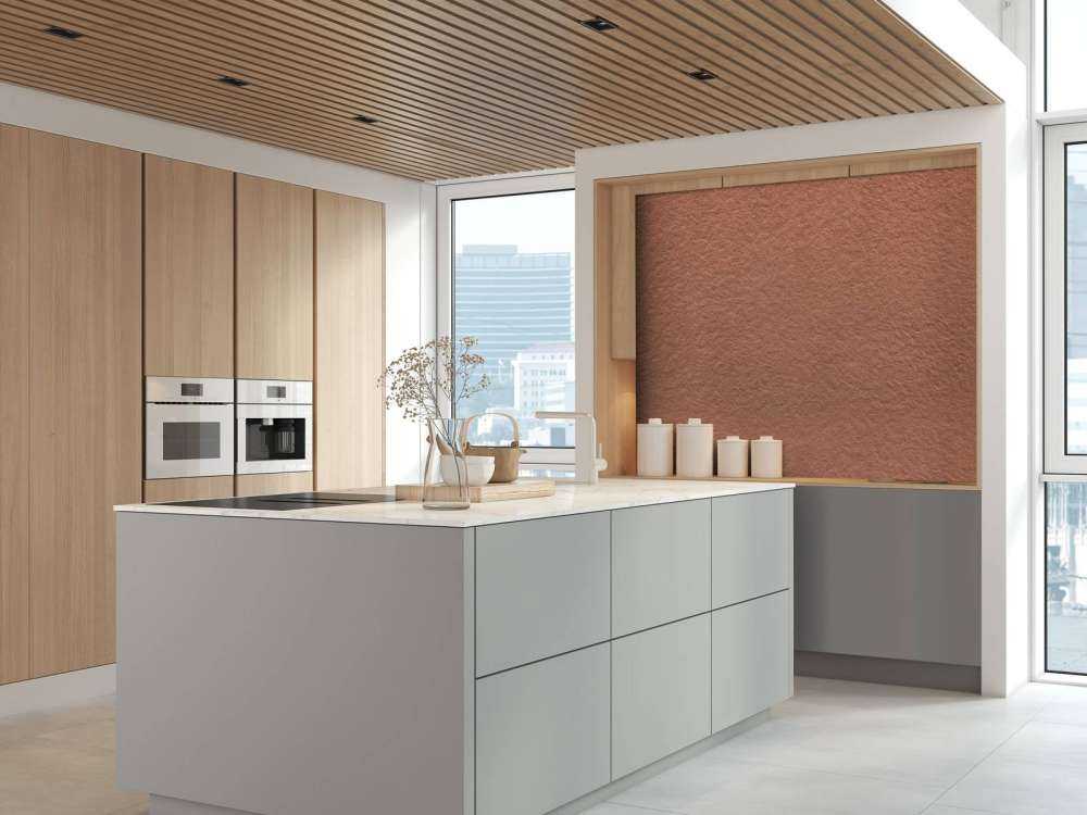 Terrakotta Beton mit Struktur