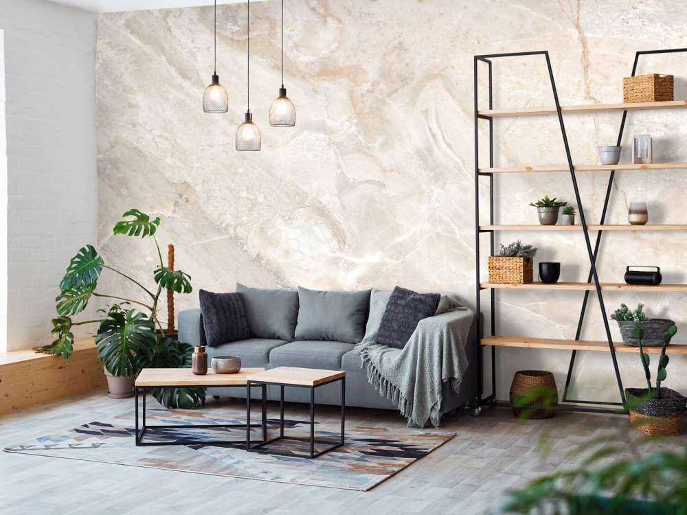 Beigefarbener Marmorstein