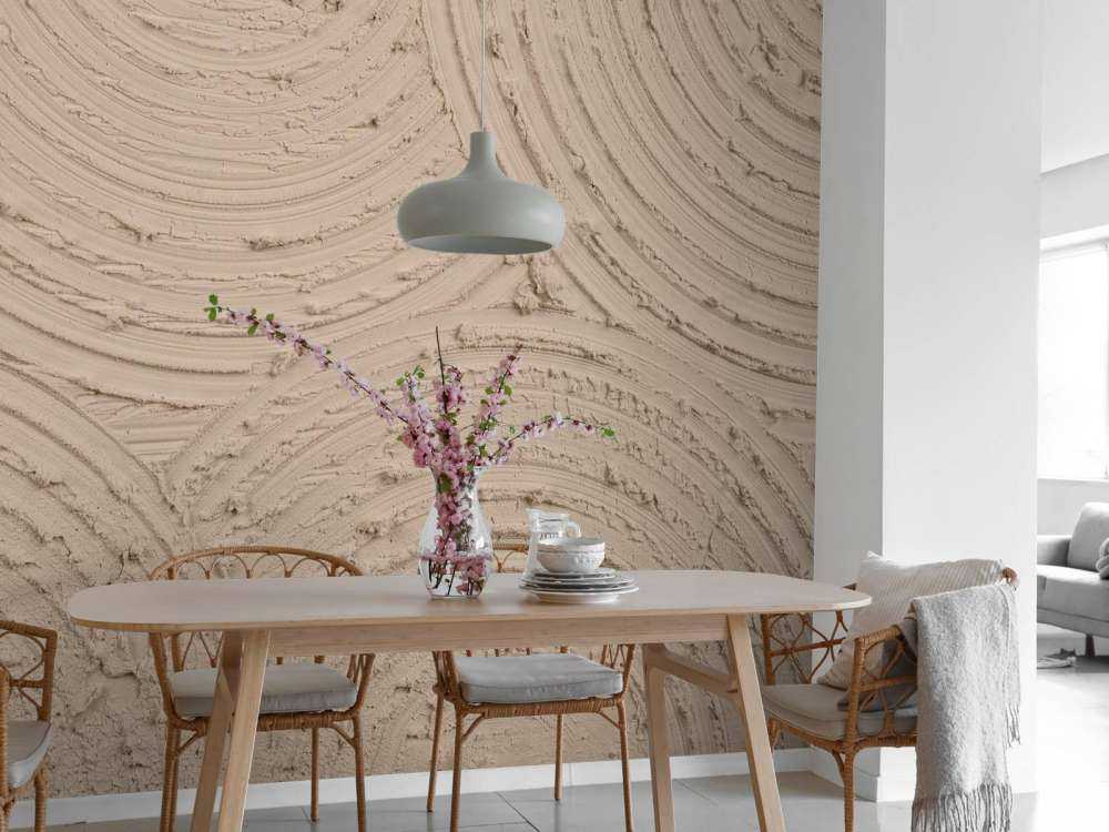 Zen Kreise grobe Struktur in taupe