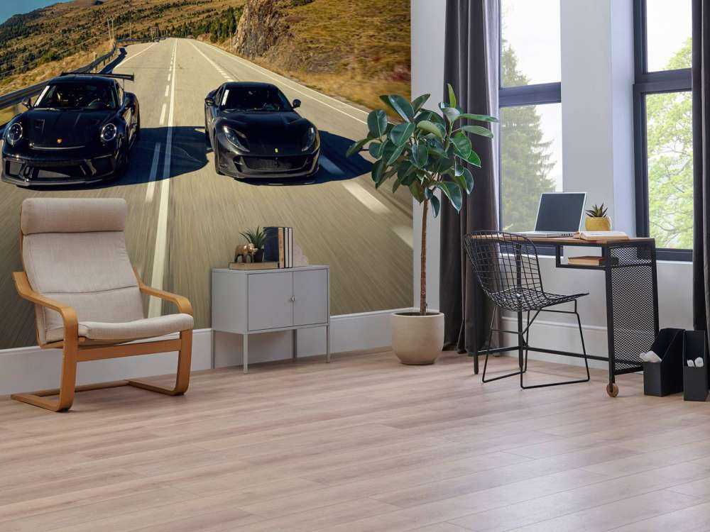 Schwarze Supersportwagen in Bergen