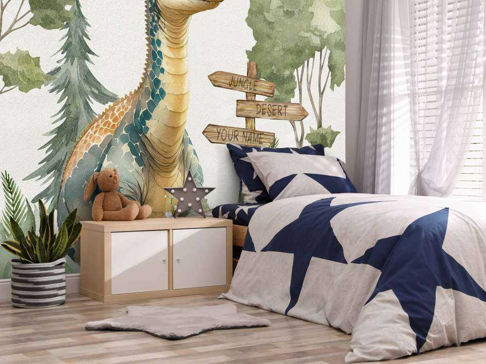 Baby-Brachiosaurus im Dschungel