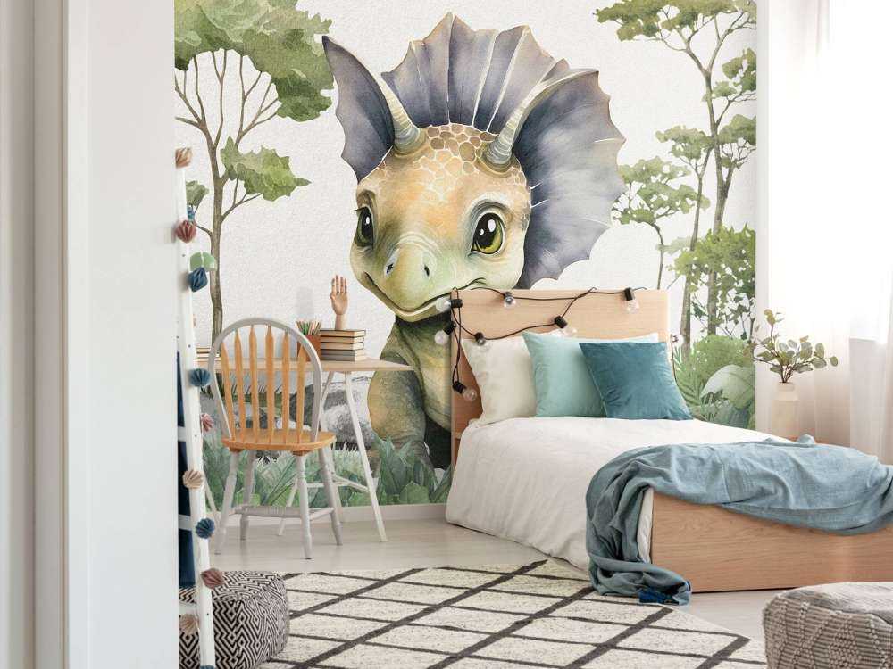 Baby-Triceratops im Dschungel