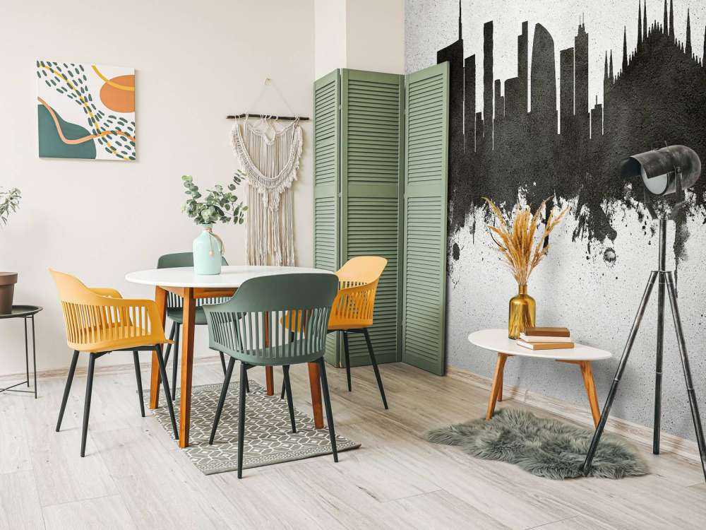 Aquarell-Skyline, Mailand