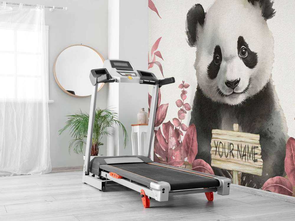 Kleiner Panda im Dschungel rosa