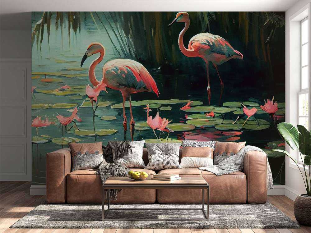 Seerosen Flamingo Oase