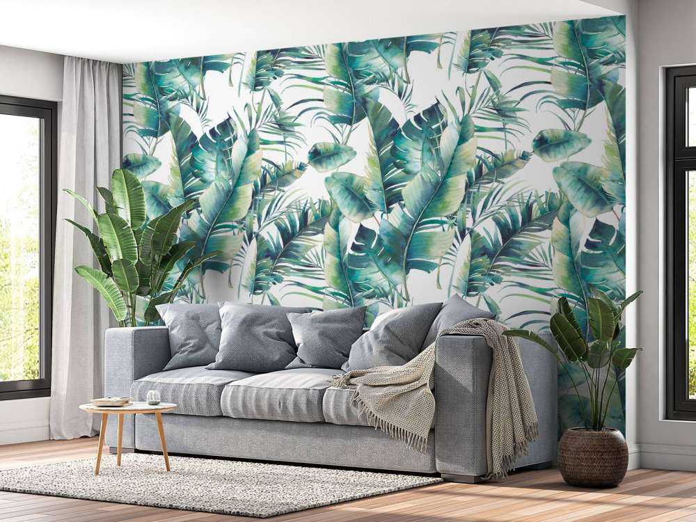Palmblätter grün