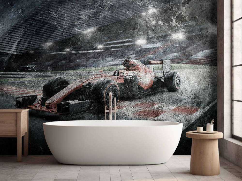 Rennwagen im Stadion