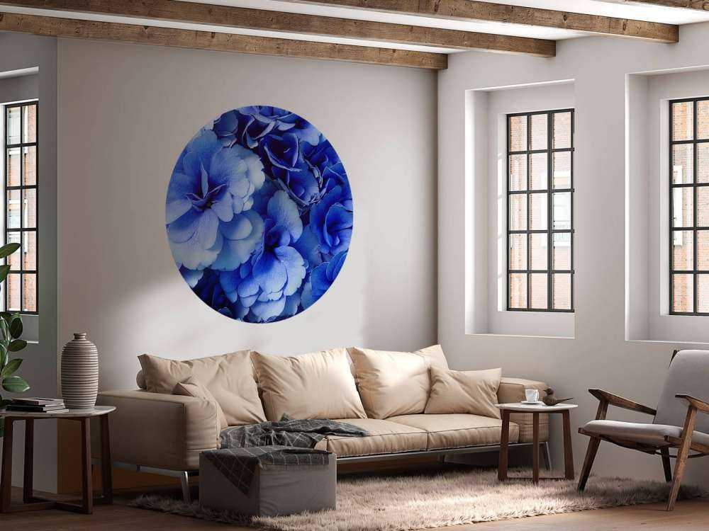 Nahaufnahme von blauen Hortensien