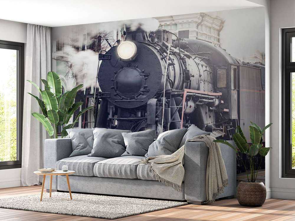 Dampfzug mit dampfendem Dampf