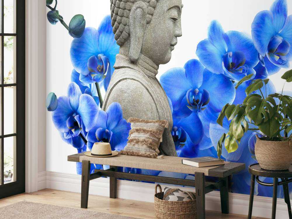 Buddha und Orchideen