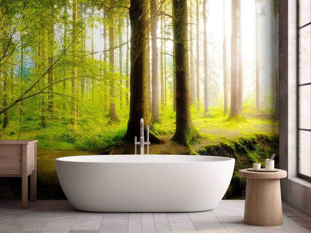 Frischer grüner Wald