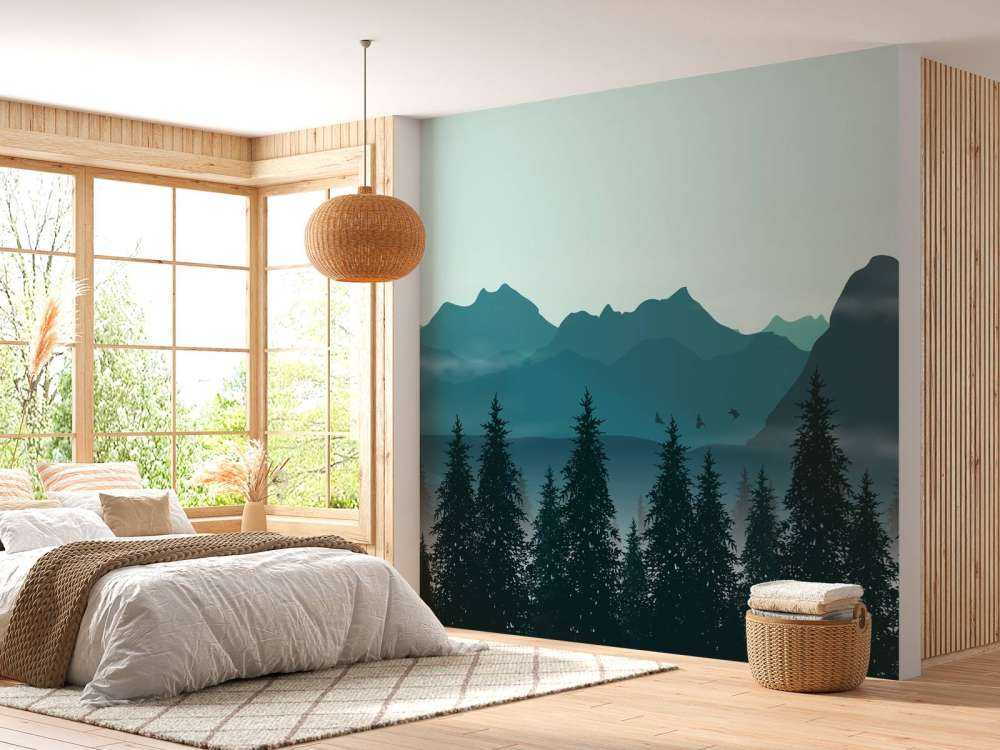 Illustration eines Waldes