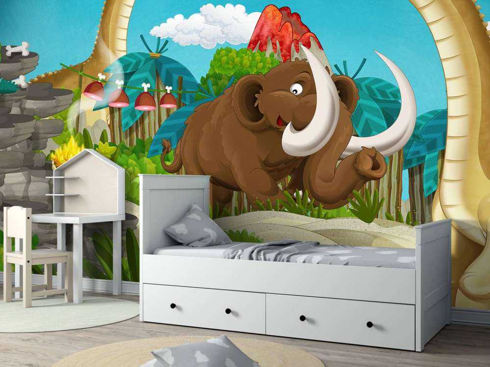 Dinosaurier und ein Mammut