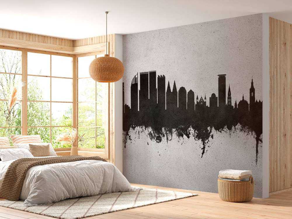 Aquarell-Skyline, Den Haag