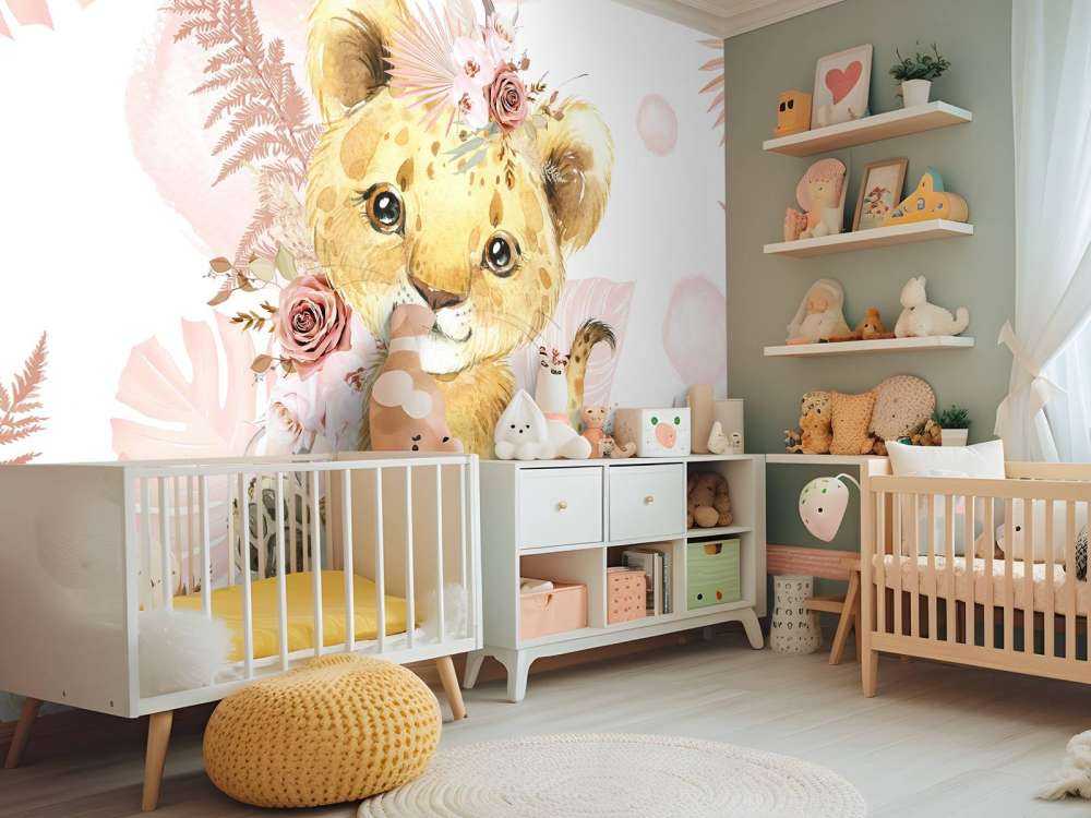 Rosa Dschungel-Löwin-Baby