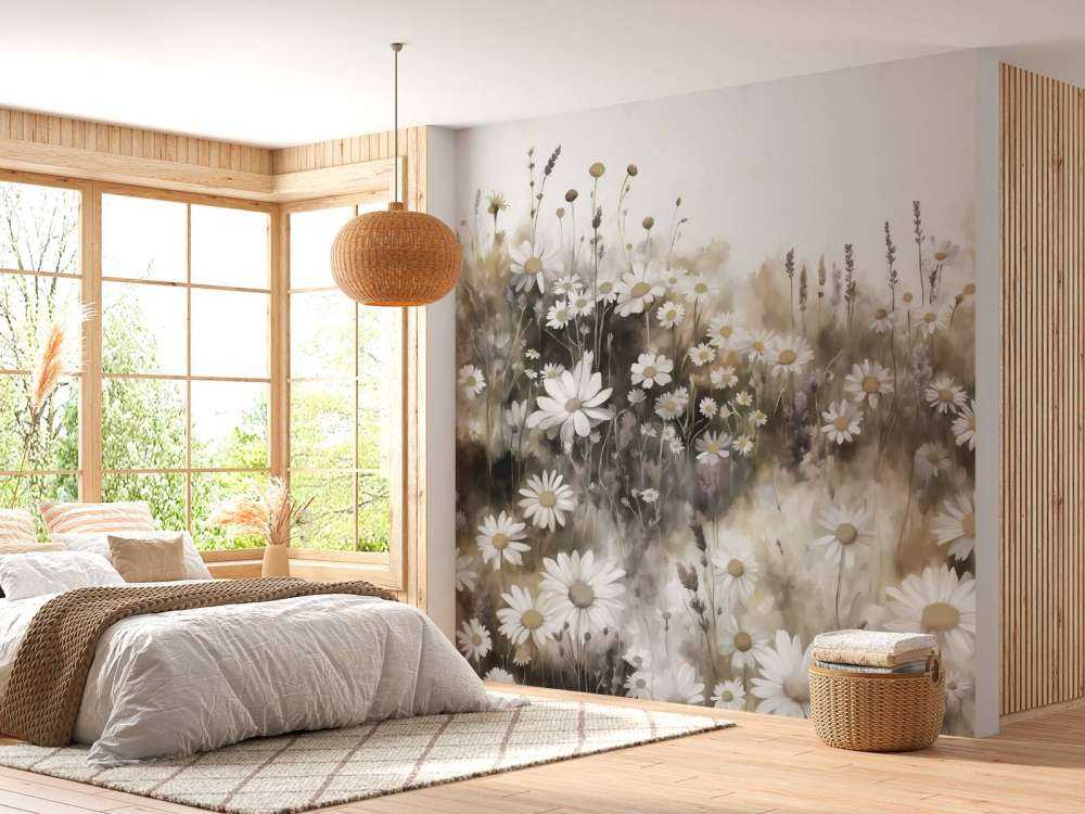 Leise Gänseblümchen Wiese Creme