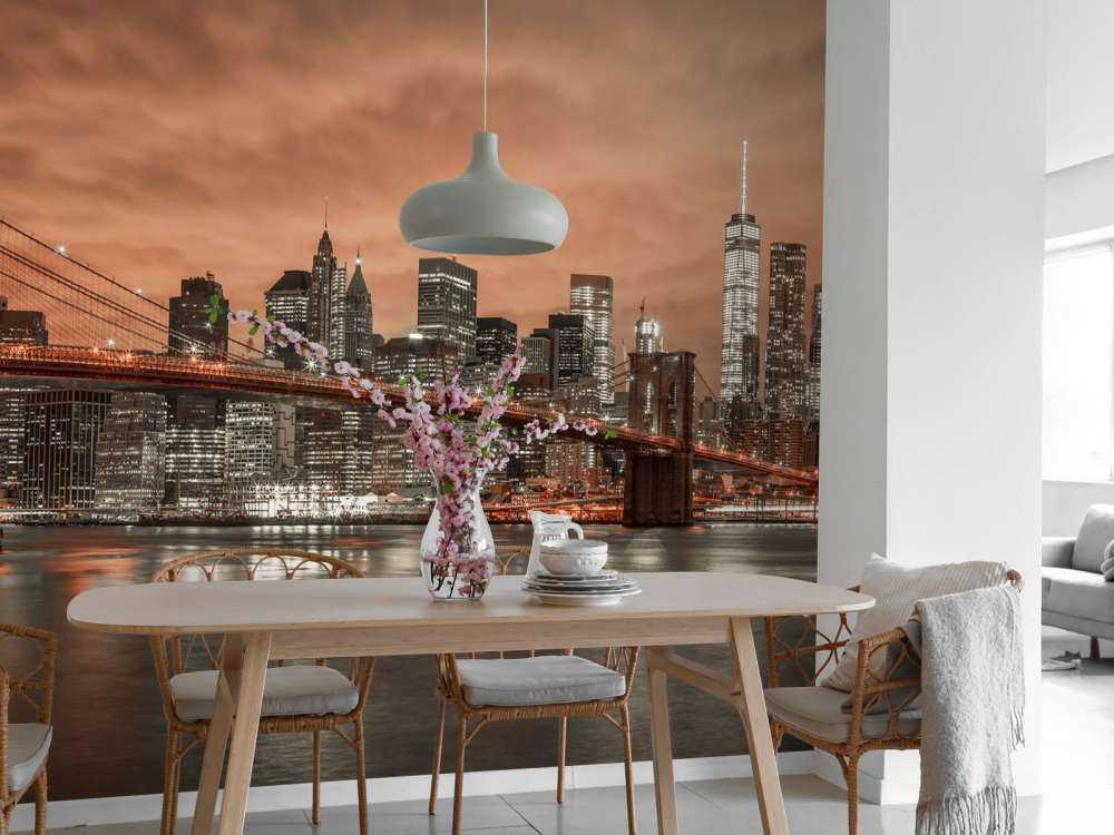 Brooklyn Bridge und Manhattan