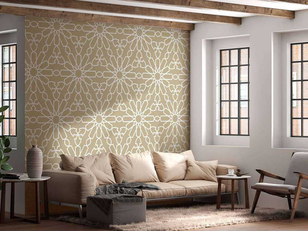 Geometrische Blumen, gold