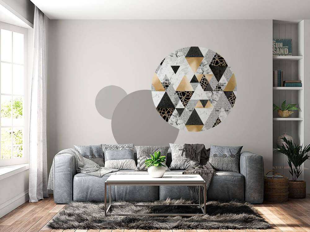 Marmor-Dreiecke mit Gold