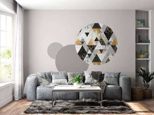 Marmor-Dreiecke mit Gold