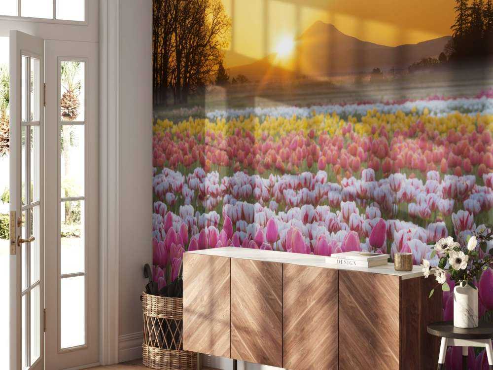 Buntes Tulpenfeld