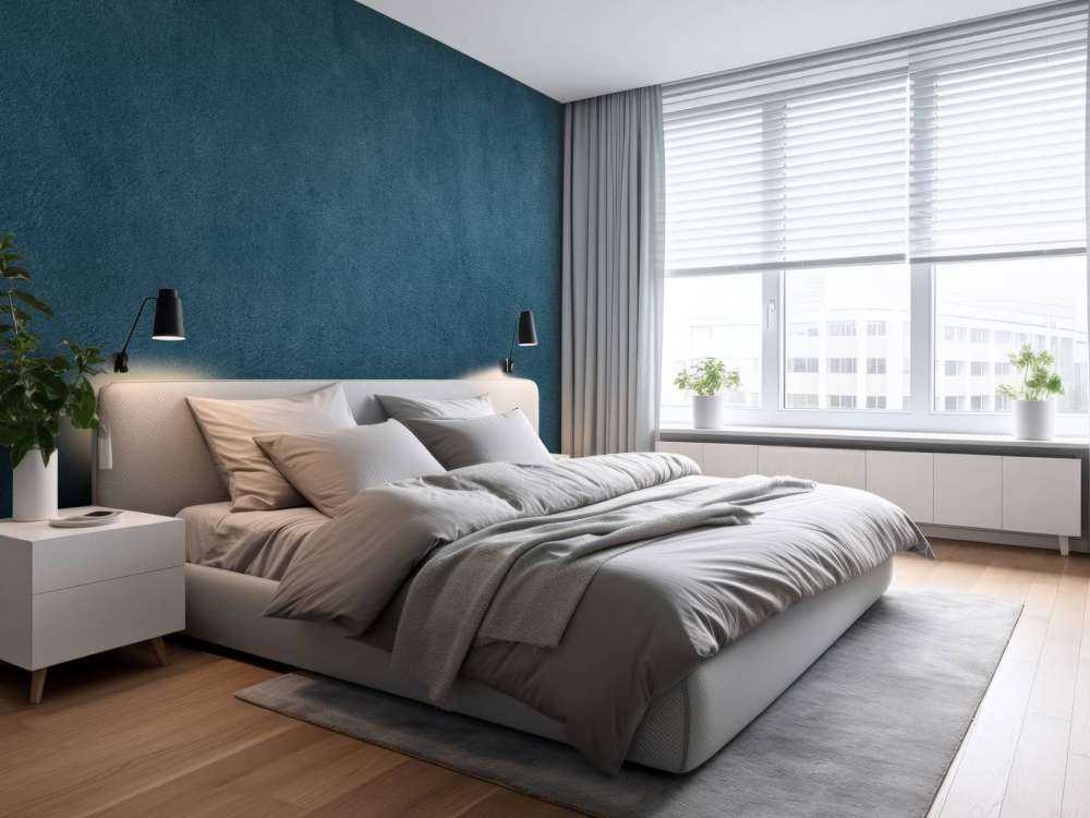 Leder blau