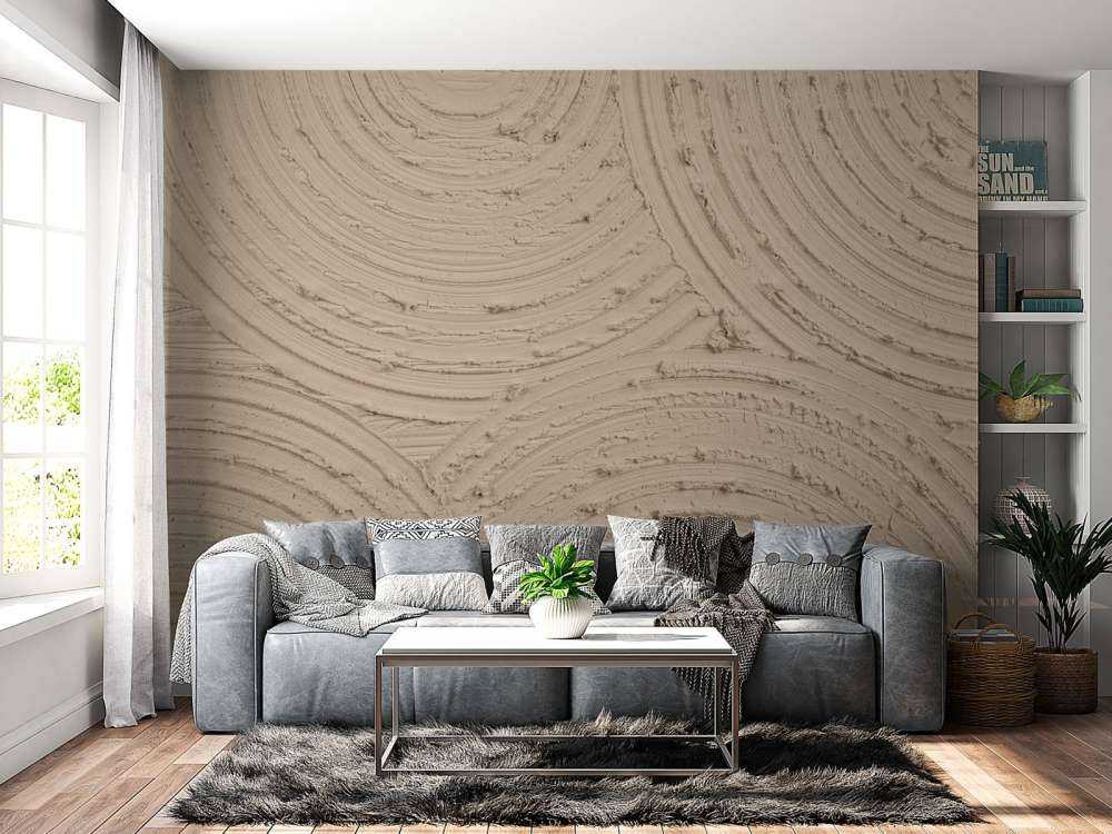 Zen Kreise grobe Struktur in taupe