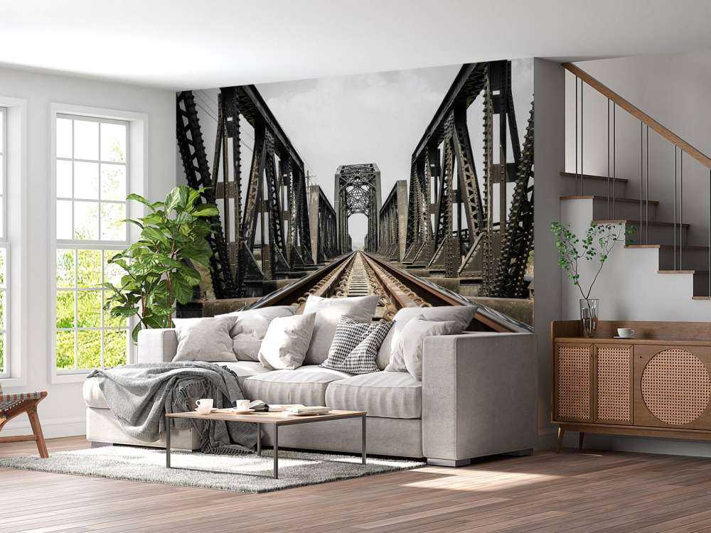Eisenbahnbrücke aus Metall