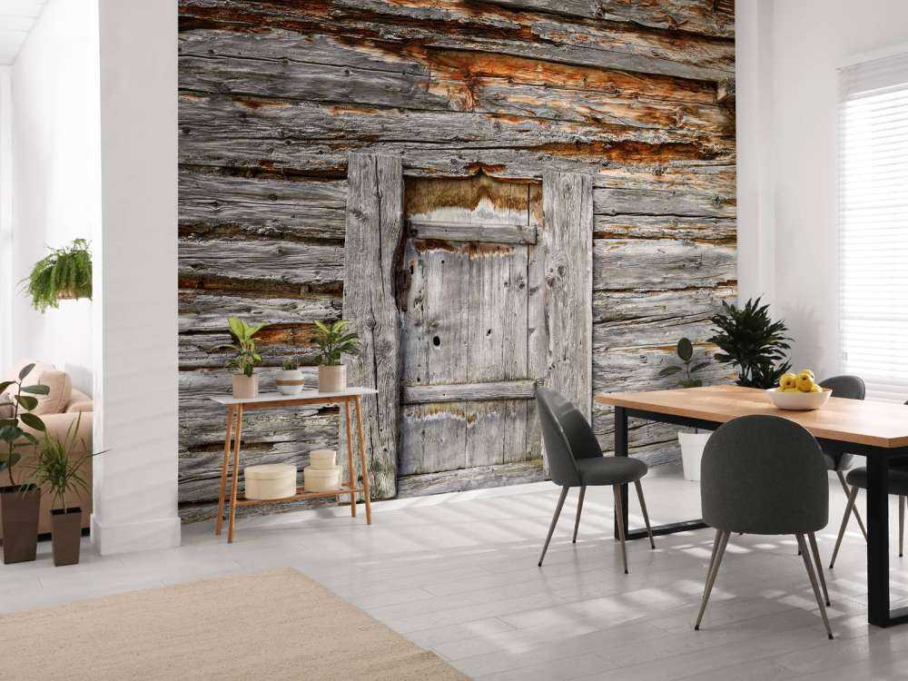 Altes Holz mit Tür