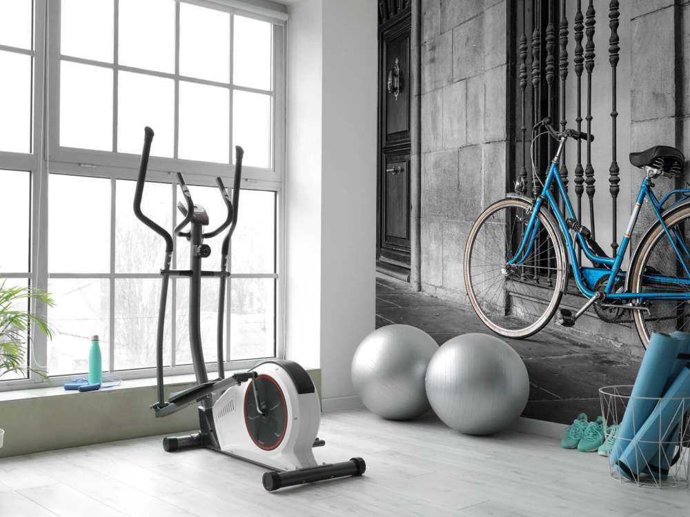 Altes blaues Fahrrad