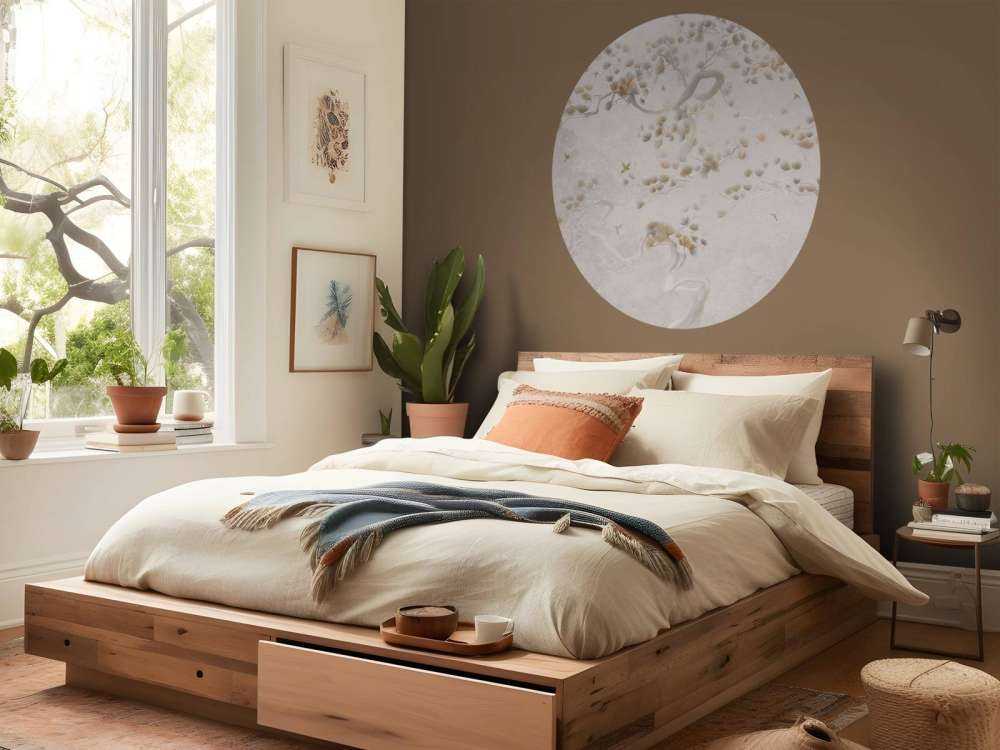Blütenbaum Kunst - Beige