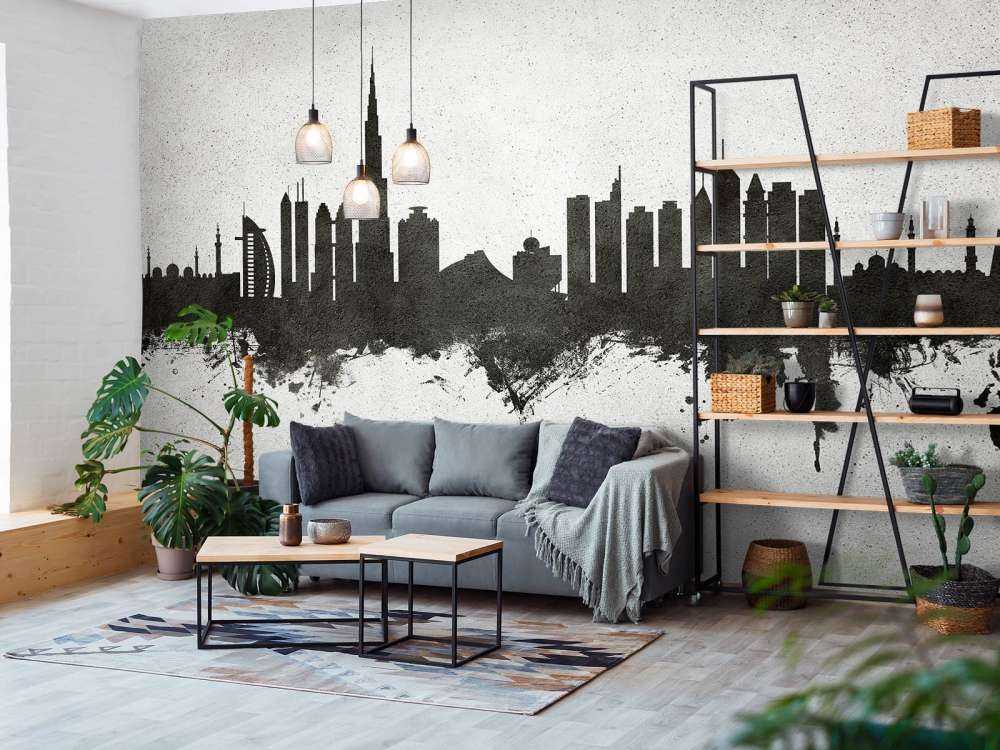 Aquarell-Skyline, Dubai