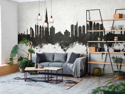Aquarell-Skyline, Dubai