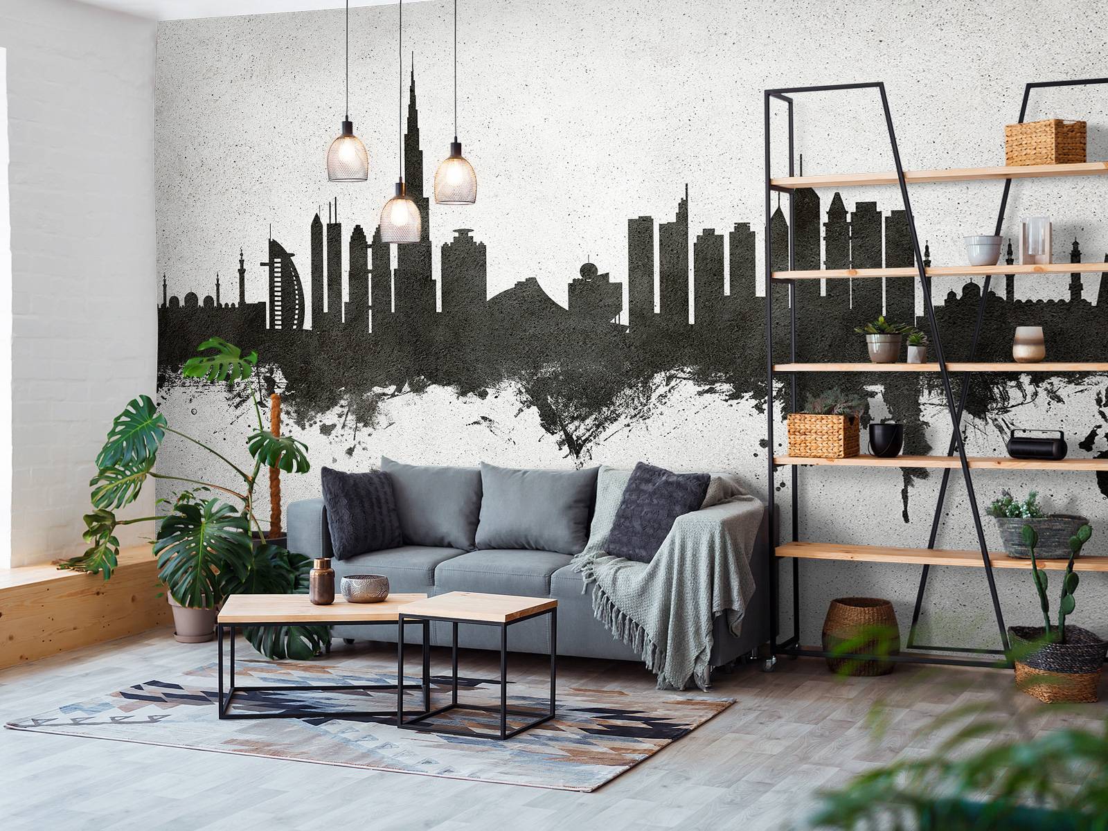 Aquarell-Skyline, Dubai