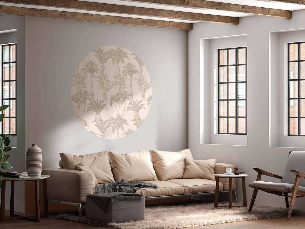 Dschungel Linien-Kunst beige