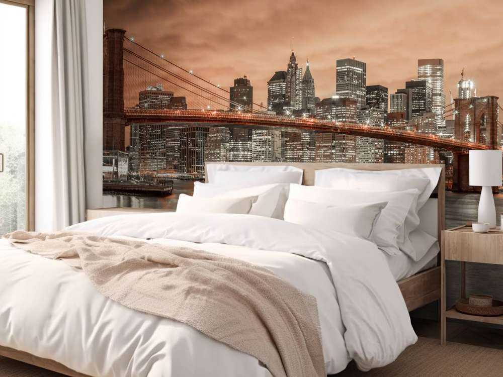 Brooklyn Bridge und Manhattan