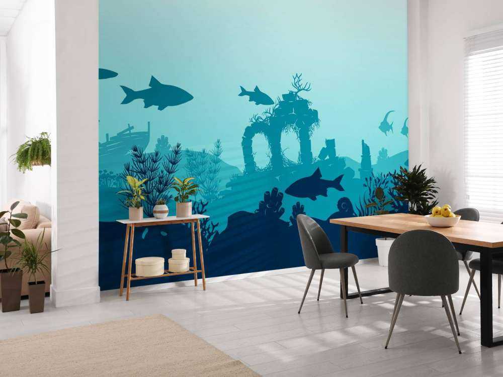 Unterwasser-Silhouetten