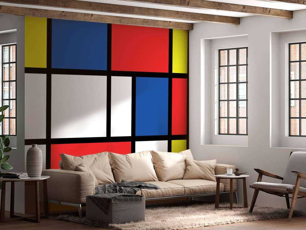 Mondriaan auf Fototapete