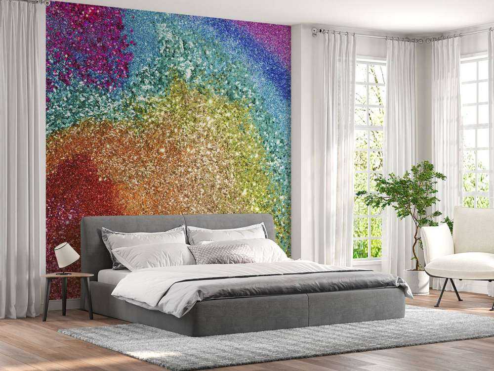Regenbogen glitzert