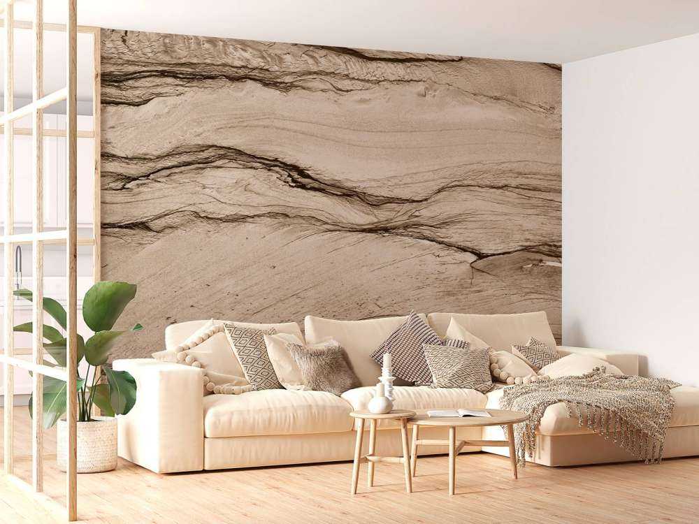 Gewellter beiger Marmor
