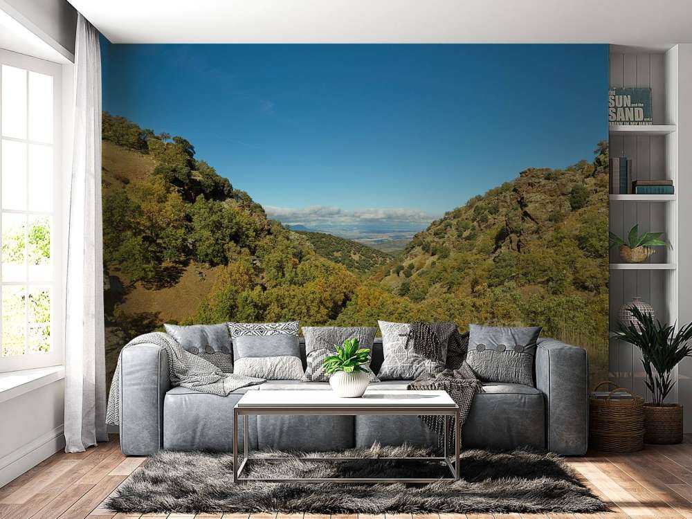 Der Blick durch die Berglandschaft