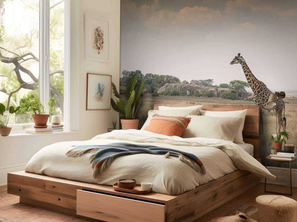 Giraffe in der Savanne