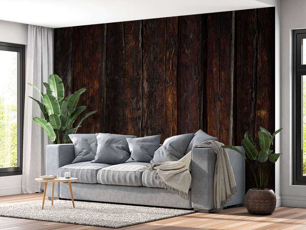 Gebranntes dunkles Holz