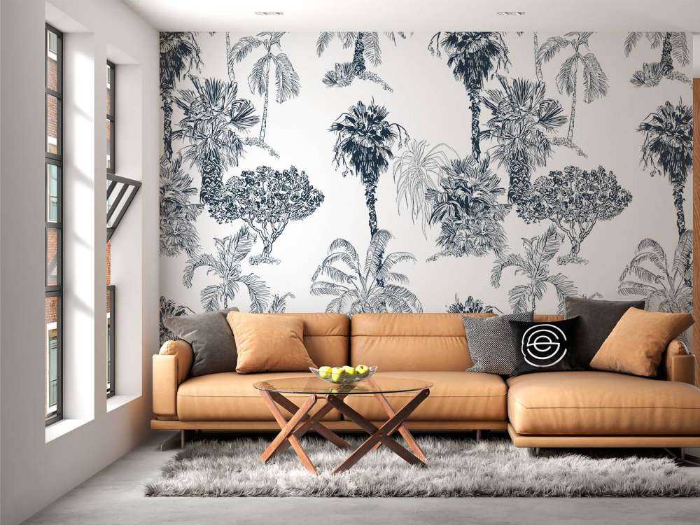 Tropische Palmen und Bäume